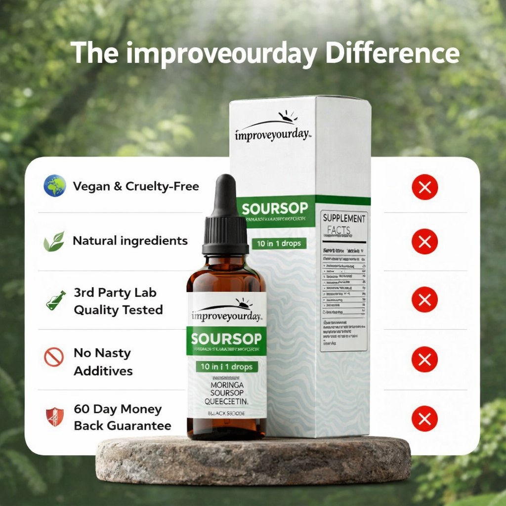 Improve Your Days's 10-in-1 Soursop Drops – The "Mucus Fix" That Has Nothing To Do With Your Nose.